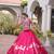Navratri Roman Silk Lehenga Choli with Pan Patti Gota & Mirror Lace Work - free size