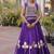 Navratri Roman Silk Lehenga Choli with Pan Patti Gota & Mirror Lace Work - free size