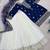 navy blue color beautiful embroidery and sequence work silk blend kurti palazzo set