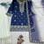 navy blue color beautiful embroidery and sequence work silk blend kurti palazzo set