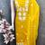 women's yellow unstitched roman silk dress material with embroidered dupatta