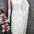 women's white unstitched georgette dress material with embroidered dupatta