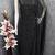 women's black unstitched georgette dress material with embroidered dupatta