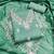 women's sea green unstitched jalpari cotton dress material with embroidered dupatta