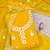 women's yellow unstitched georgette dress material with embroidered dupatta