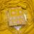 women's mustard unstitched georgette dress material with embroidered dupatta