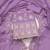 women's lavender unstitched georgette dress material with embroidered dupatta