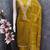 women's green unstitched chanderi cotton dress material with emblished dupatta