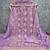 women's lavender unstitched georgette dress material with embroidered dupatta