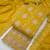 women's mustard unstitched georgette dress material with embroidered dupatta
