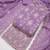 women's lavender unstitched georgette dress material with embroidered dupatta