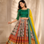 Green Mirror Navratri Lehenga Choli With Dupatta