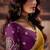 Mustard organza handwork motif work crystal beads work saree with blouse