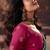 Teal bemberg handwork motif work crystal beads work saree with blouse