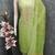 women's light green unstitched chanderi cotton dress material with emblished dupatta