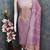 women's lavender unstitched chanderi cotton dress material with emblished dupatta