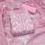 women's pink unstitched chanderi cotton dress material with embroidered dupatta