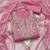 women's pink unstitched organza dress material with embroidered dupatta