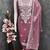 women's lavender unstitched chanderi cotton dress material with embroidered dupatta