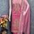 women's pink unstitched organza dress material with embroidered dupatta