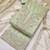 women's light green unstitched organza dress material with embroidered dupatta