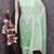 women's light green unstitched chanderi cotton dress material & embroidered dupatta