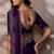 Wine velvet satin handcrafted cutdana & zarkan borders saree with blouse
