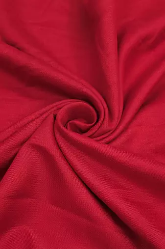 women's red unstitched cembric cotton dress material with printed dupatta