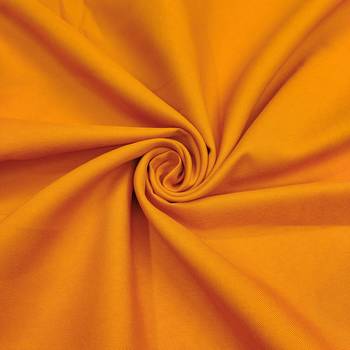 women's orange unstitched cembric cotton dress material with printed dupatta 3