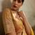 Cream & yellow soft chiffon zari woven chit pallu patta saree with blouse