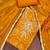 women's orange unstitched cembric cotton dress material with printed dupatta