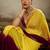 Yellow & maroon soft chiffon zari woven chit pallu patta saree with blouse