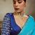 Sky & blue soft chiffon zari woven chit pallu patta saree with blouse