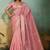 pink tissue zari woven, patta, chit pallu with small buttis all over saree with blouse