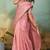 pink tissue zari woven, patta, chit pallu with small buttis all over saree with blouse