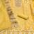 women's mustard unstitched banarasi cotton dress material with woven dupatta