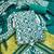 women's sea green unstitched banarasi cotton dress material with emblished dupatta