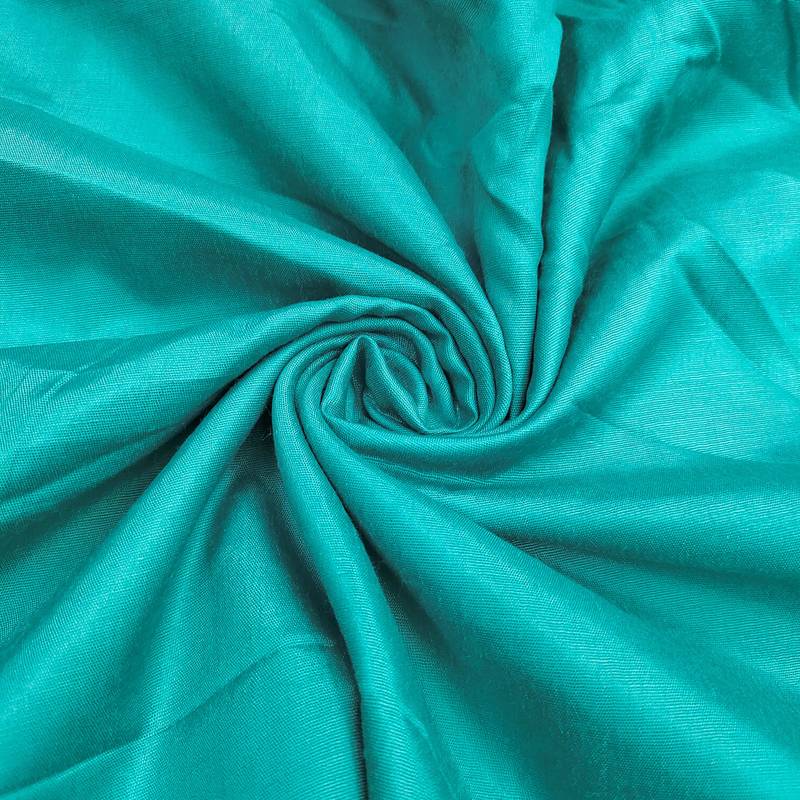 women's sea green unstitched banarasi cotton dress material with woven dupatta