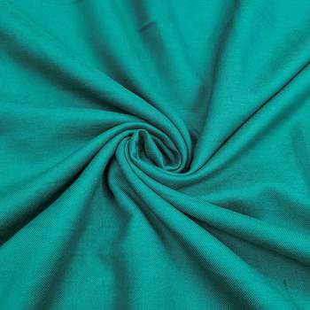 women's sea green unstitched banarasi cotton dress material with emblished dupatta 3