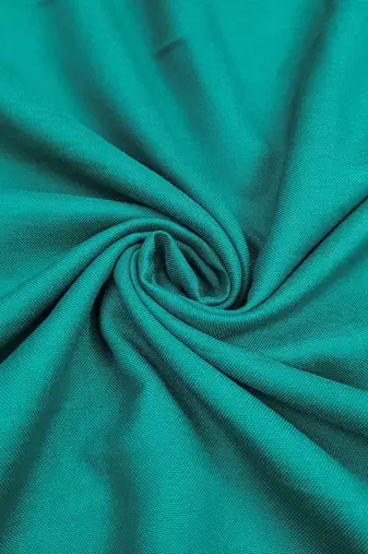 women's sea green unstitched banarasi cotton dress material with emblished dupatta