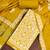 women's light green unstitched banarasi cotton dress material & emblished dupatta