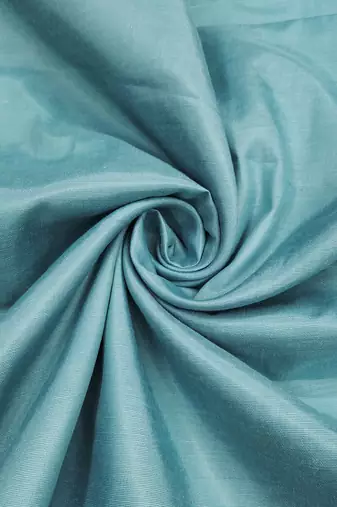 women's sea green unstitched p v cotton silk dress material & embroidered dupatta