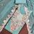 women's sea green unstitched p v cotton silk dress material & embroidered dupatta