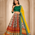 Green Mirror Navratri Lehenga Choli With Dupatta