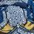 women's blue unstitched banarasi cotton dress material with emblished dupatta