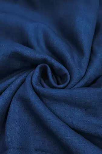 women's blue unstitched banarasi cotton dress material with emblished dupatta