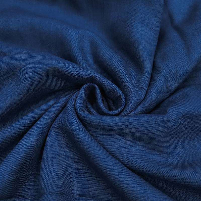 women's blue unstitched banarasi cotton dress material with emblished dupatta