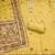 women's mustard unstitched banarasi cotton dress material with emblished dupatta
