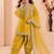Designer party wear heavy silk kids top farshi plazzo & dupatta set