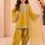 Designer party wear heavy silk kids top farshi plazzo & dupatta set